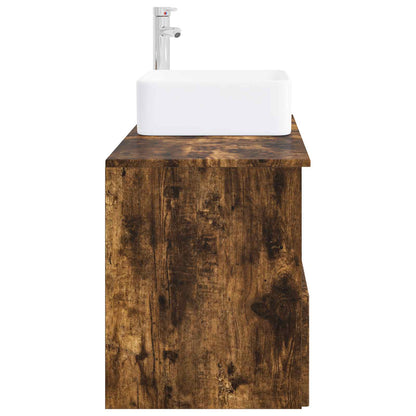 vidaXL Bathroom Furniture Set 2 pcs Smoked Oak Engineered Wood