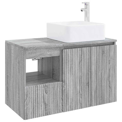 vidaXL Bathroom Furniture Set 2 pcs Grey Sonoma Engineered Wood