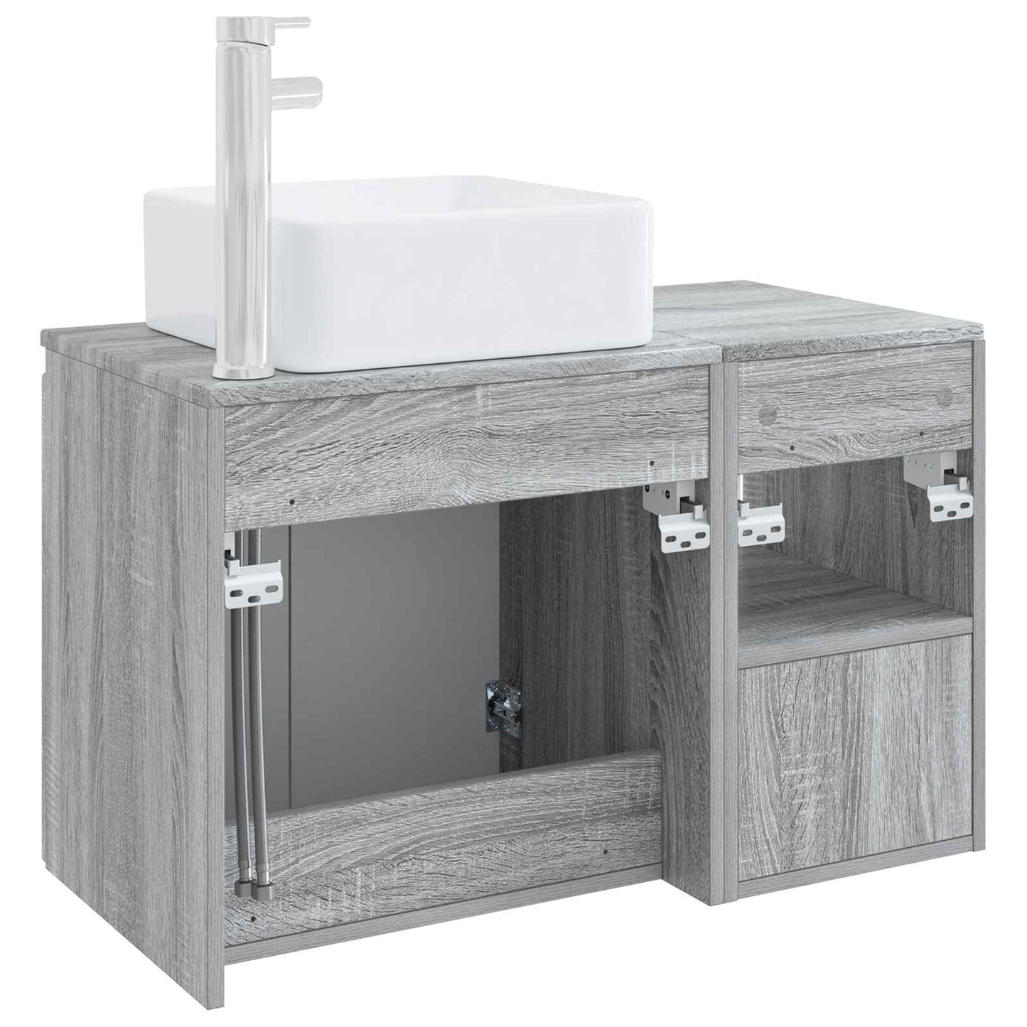 vidaXL Bathroom Furniture Set 2 pcs Grey Sonoma Engineered Wood