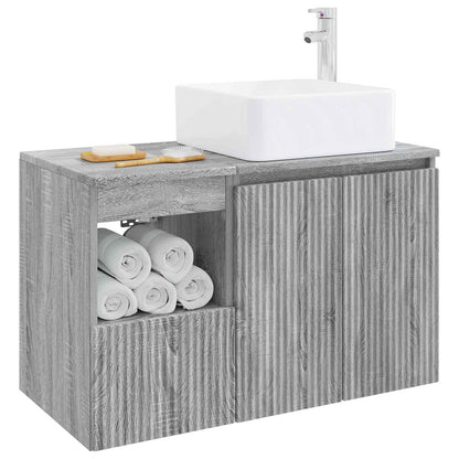 vidaXL Bathroom Furniture Set 2 pcs Grey Sonoma Engineered Wood
