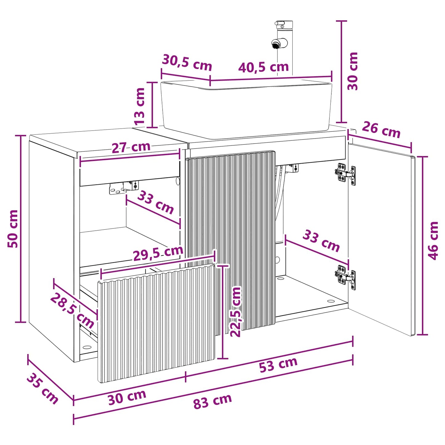 vidaXL Bathroom Furniture Set 2 pcs Grey Sonoma Engineered Wood