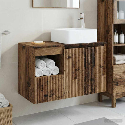 vidaXL Bathroom Furniture Set 2 pcs Old Wood Engineered Wood