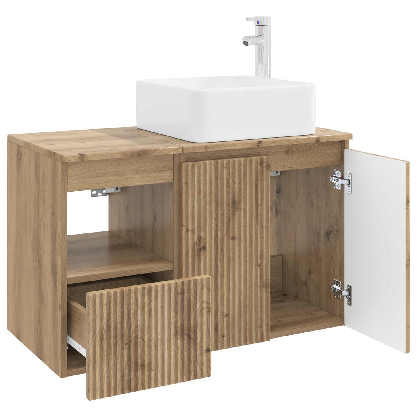 vidaXL Bathroom Furniture Set 2 pcs Artisan Oak Engineered Wood