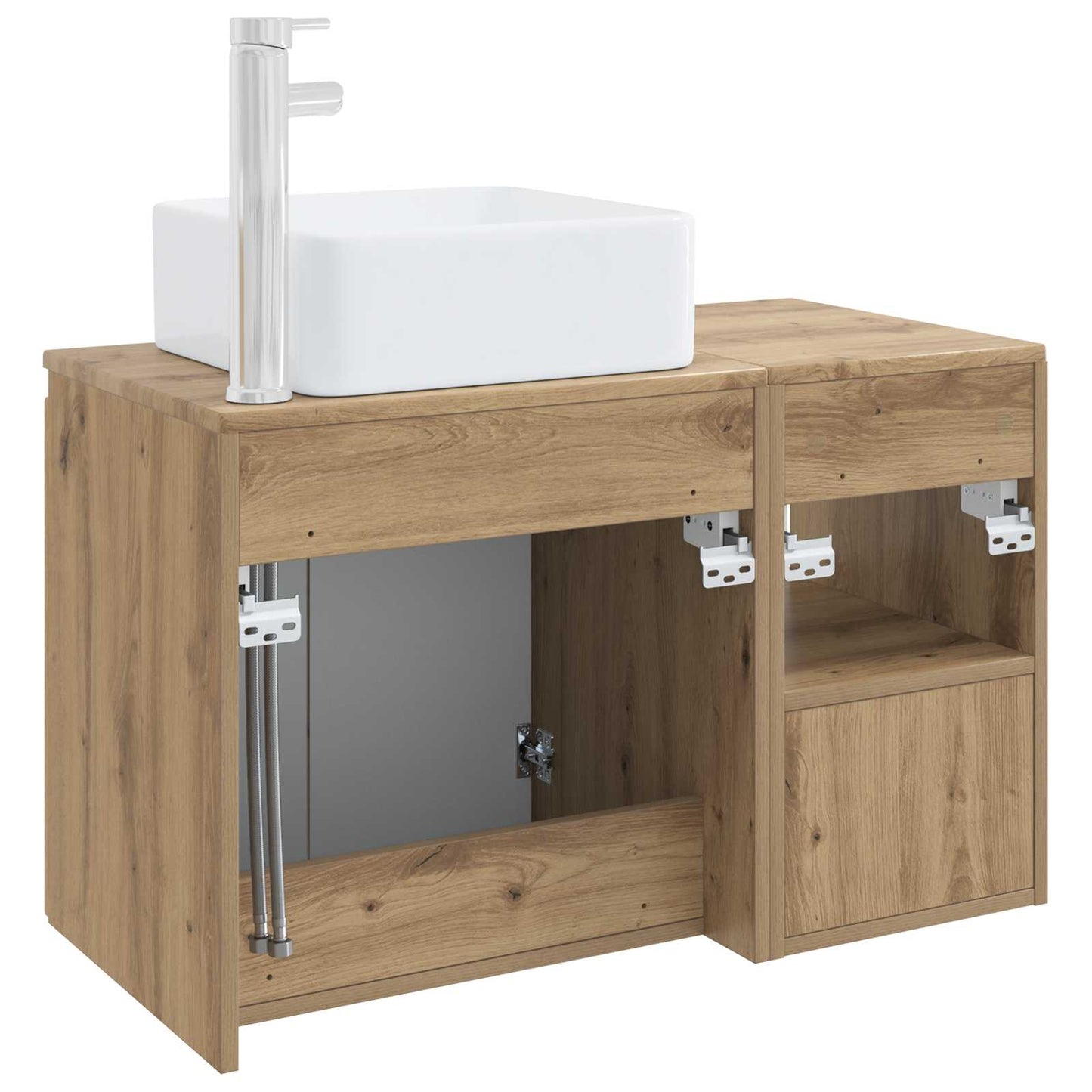 vidaXL Bathroom Furniture Set 2 pcs Artisan Oak Engineered Wood