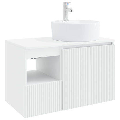vidaXL Bathroom Furniture Set 2 pcs White Engineered Wood