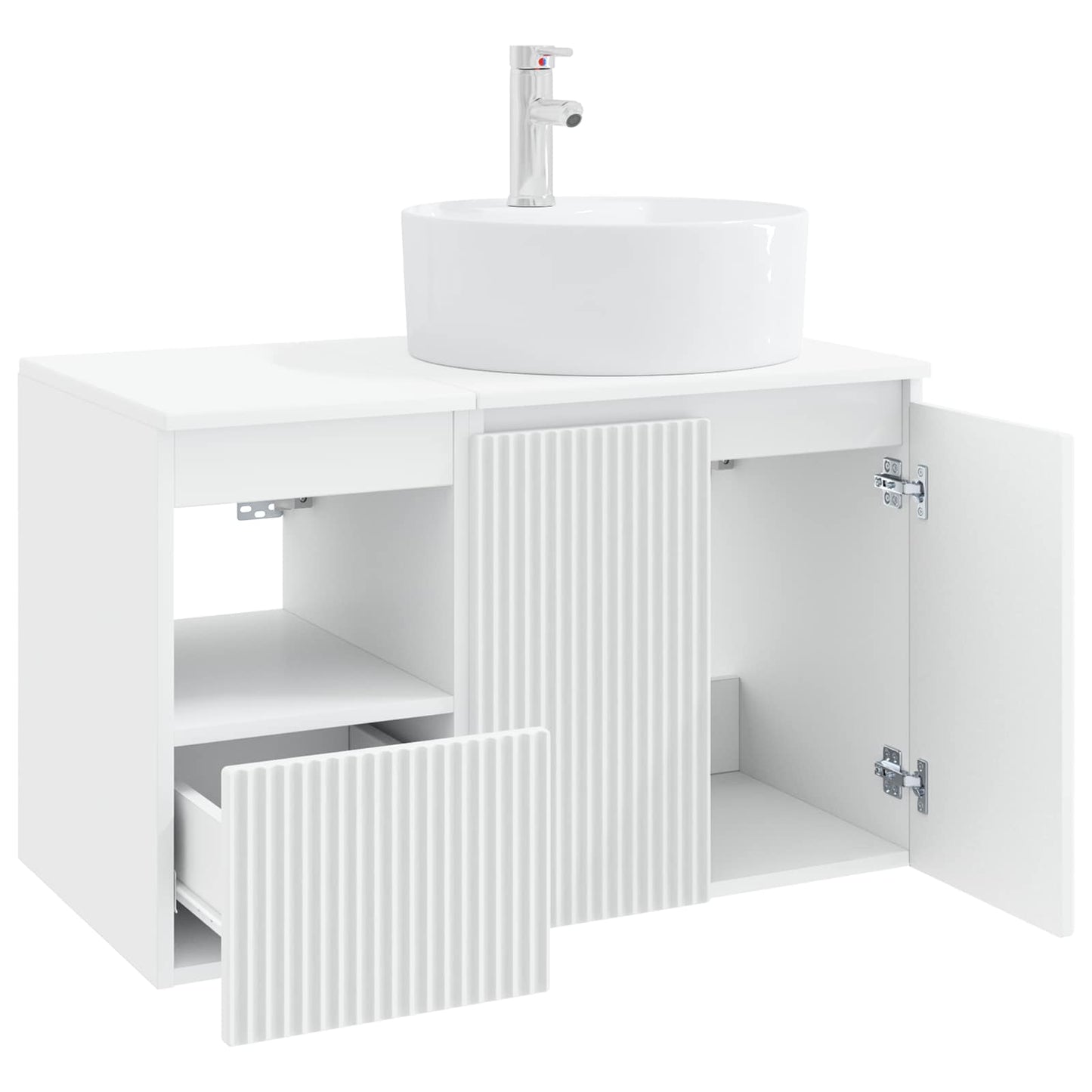 vidaXL Bathroom Furniture Set 2 pcs White Engineered Wood