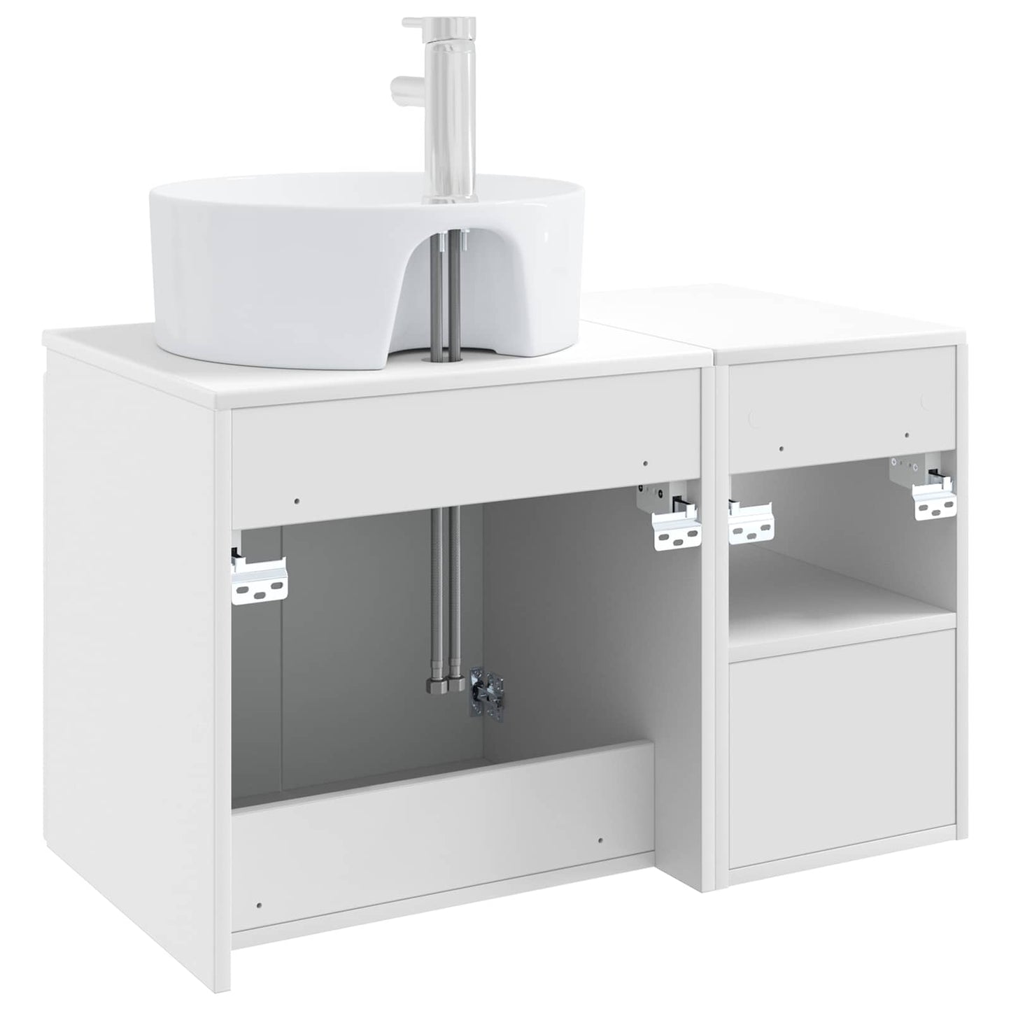 vidaXL Bathroom Furniture Set 2 pcs White Engineered Wood