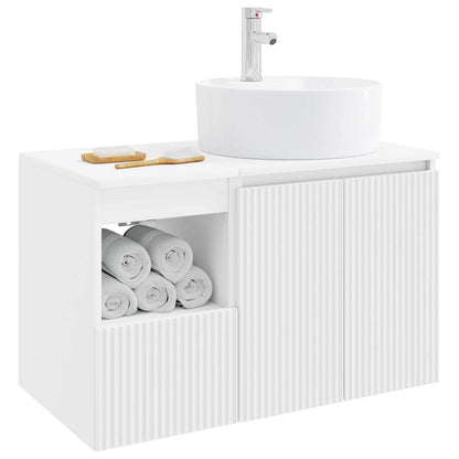 vidaXL Bathroom Furniture Set 2 pcs White Engineered Wood