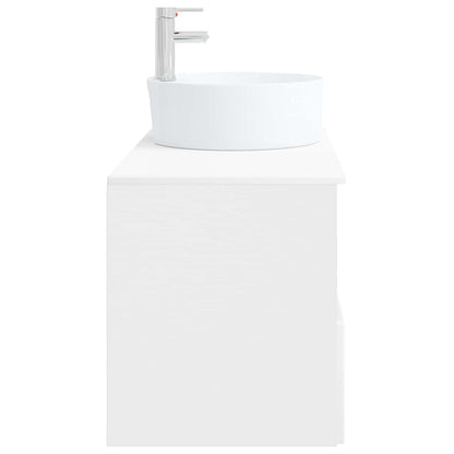 vidaXL Bathroom Furniture Set 2 pcs White Engineered Wood