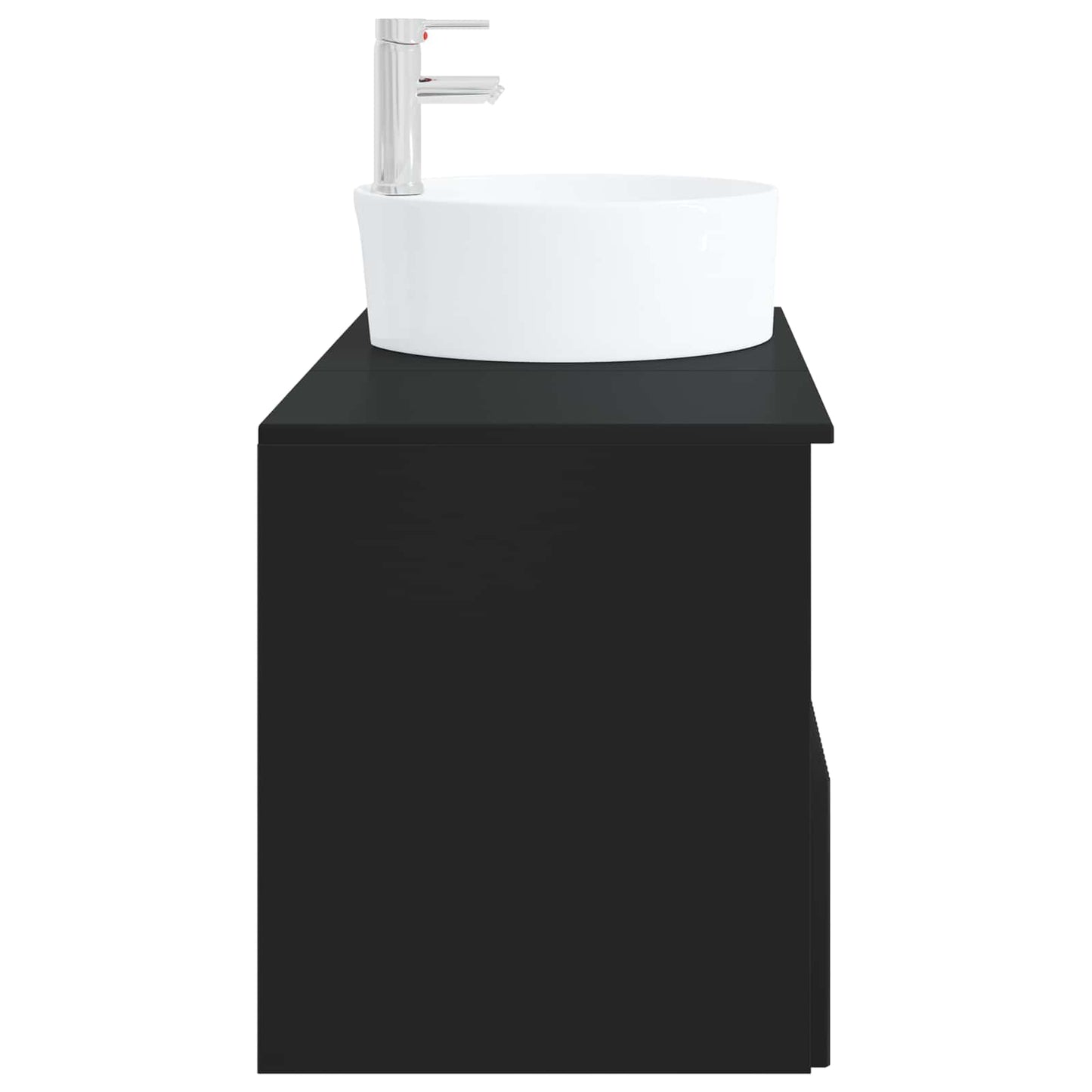 vidaXL Bathroom Furniture Set 2 pcs Black Engineered Wood