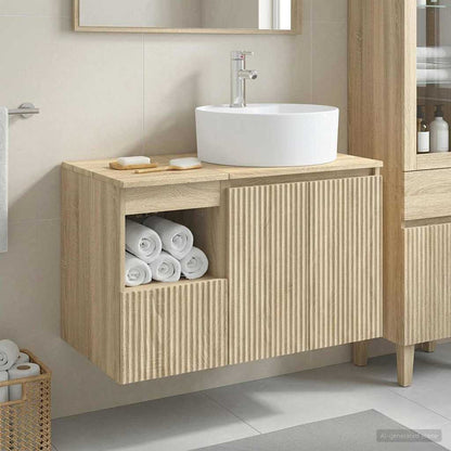 vidaXL Bathroom Furniture Set 2 pcs Sonoma Oak Engineered Wood
