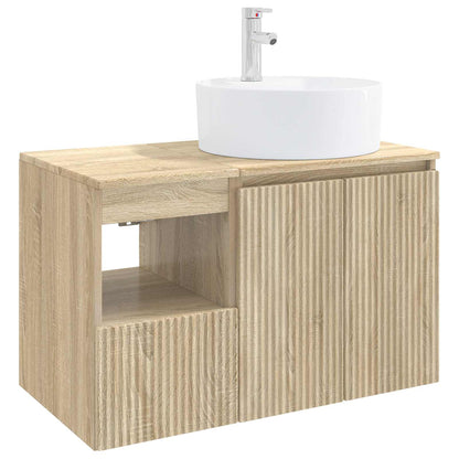vidaXL Bathroom Furniture Set 2 pcs Sonoma Oak Engineered Wood