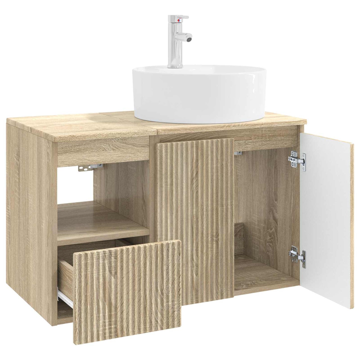 vidaXL Bathroom Furniture Set 2 pcs Sonoma Oak Engineered Wood