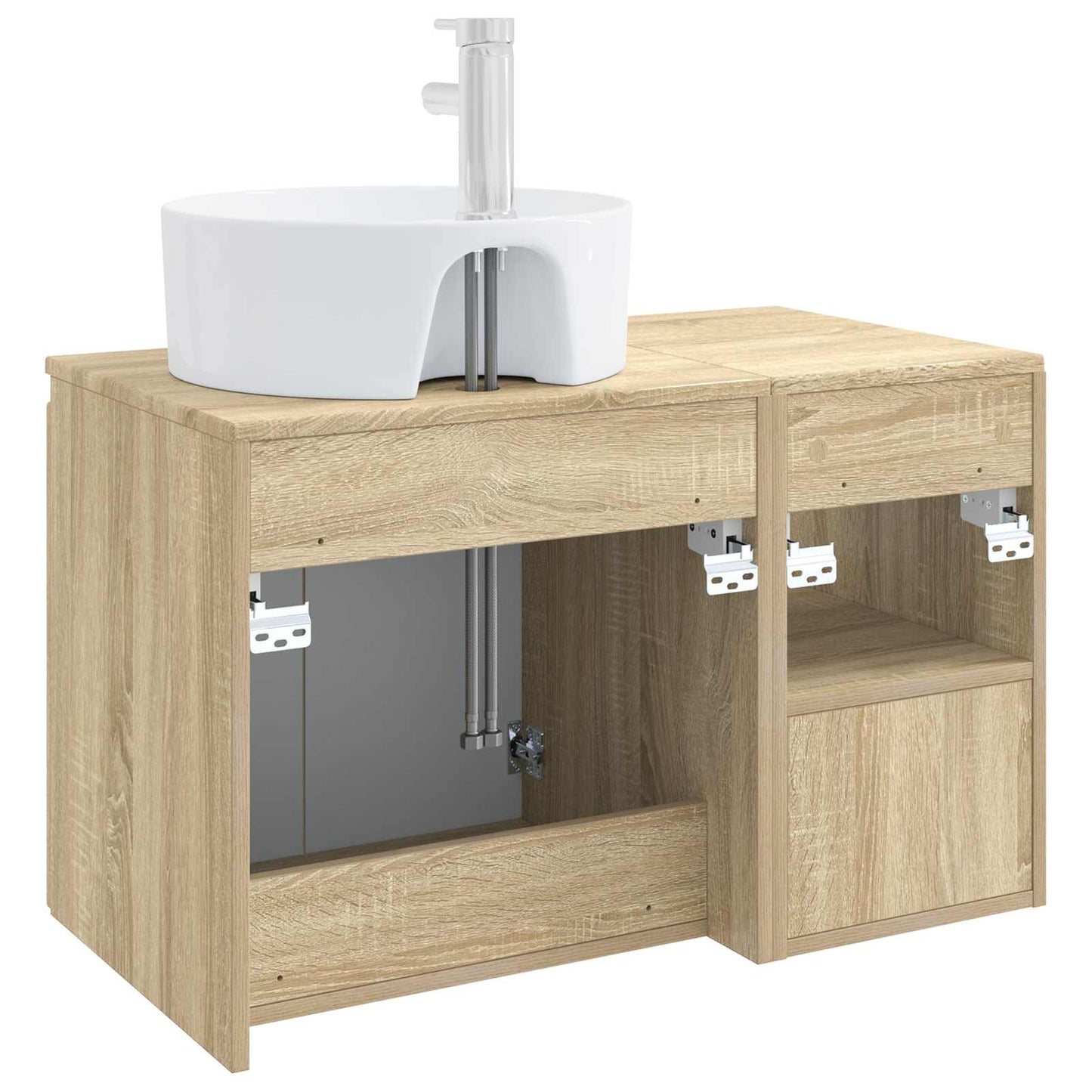 vidaXL Bathroom Furniture Set 2 pcs Sonoma Oak Engineered Wood