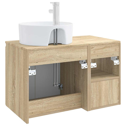 vidaXL Bathroom Furniture Set 2 pcs Sonoma Oak Engineered Wood