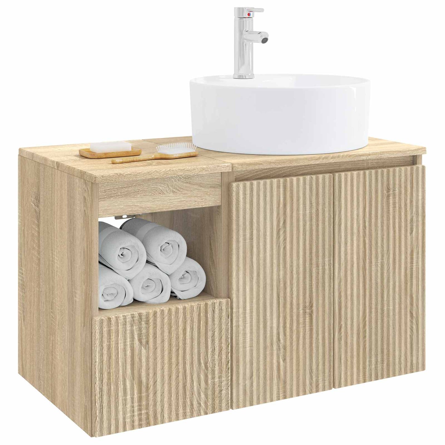 vidaXL Bathroom Furniture Set 2 pcs Sonoma Oak Engineered Wood