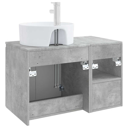 vidaXL Bathroom Furniture Set 2 pcs Concrete Grey Engineered Wood