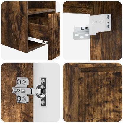 vidaXL Bathroom Furniture Set 2 pcs Smoked Oak Engineered Wood