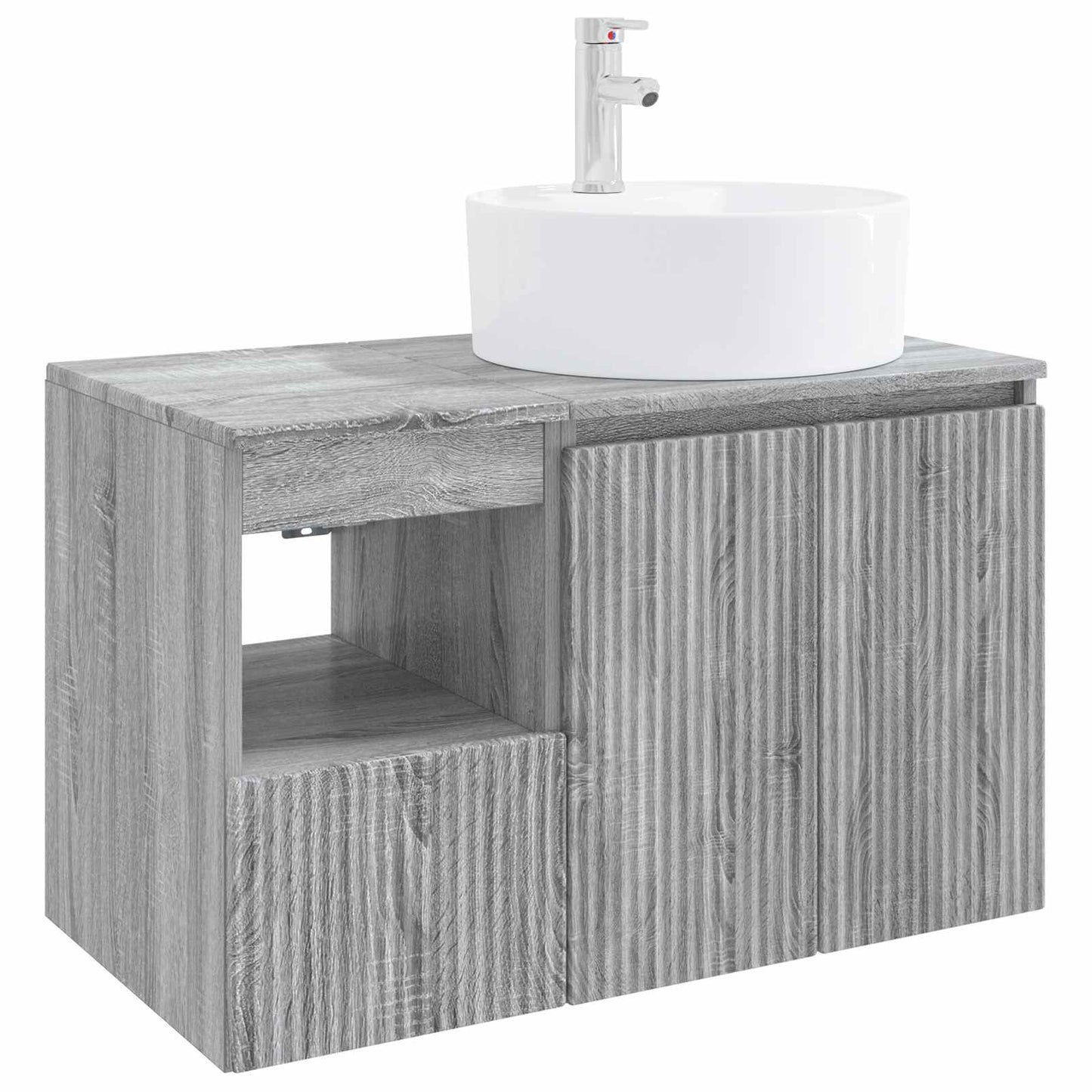 vidaXL Bathroom Furniture Set 2 pcs Grey Sonoma Engineered Wood