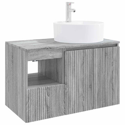 vidaXL Bathroom Furniture Set 2 pcs Grey Sonoma Engineered Wood