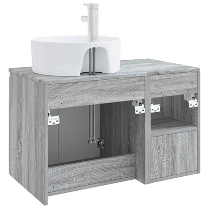 vidaXL Bathroom Furniture Set 2 pcs Grey Sonoma Engineered Wood