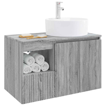 vidaXL Bathroom Furniture Set 2 pcs Grey Sonoma Engineered Wood