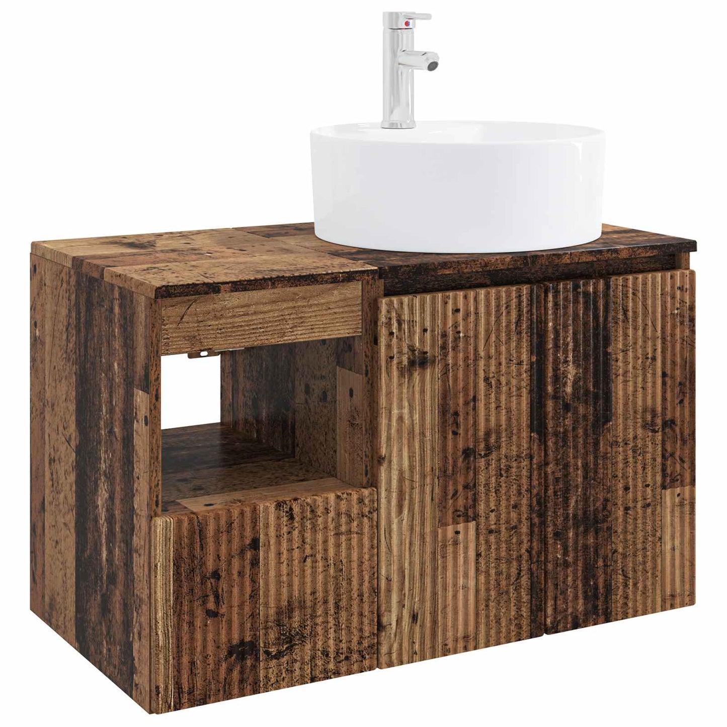 vidaXL Bathroom Furniture Set 2 pcs Old Wood Engineered Wood