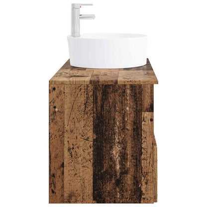 vidaXL Bathroom Furniture Set 2 pcs Old Wood Engineered Wood