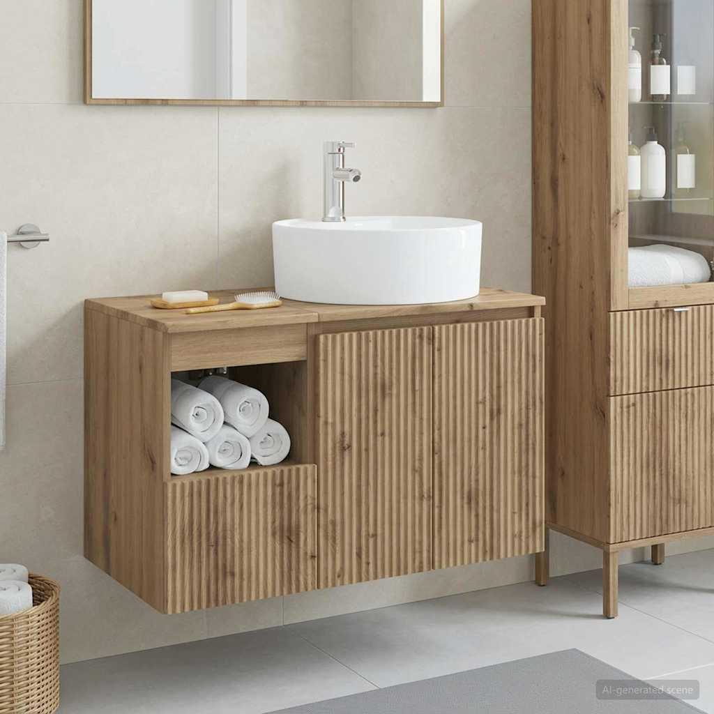 vidaXL Bathroom Furniture Set 2 pcs Artisan Oak Engineered Wood
