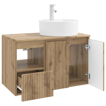 vidaXL Bathroom Furniture Set 2 pcs Artisan Oak Engineered Wood