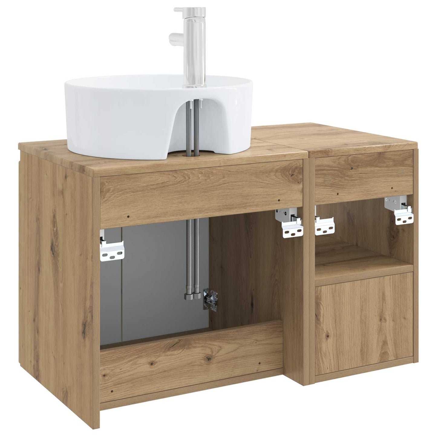 vidaXL Bathroom Furniture Set 2 pcs Artisan Oak Engineered Wood