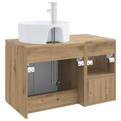 vidaXL Bathroom Furniture Set 2 pcs Artisan Oak Engineered Wood