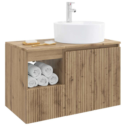 vidaXL Bathroom Furniture Set 2 pcs Artisan Oak Engineered Wood