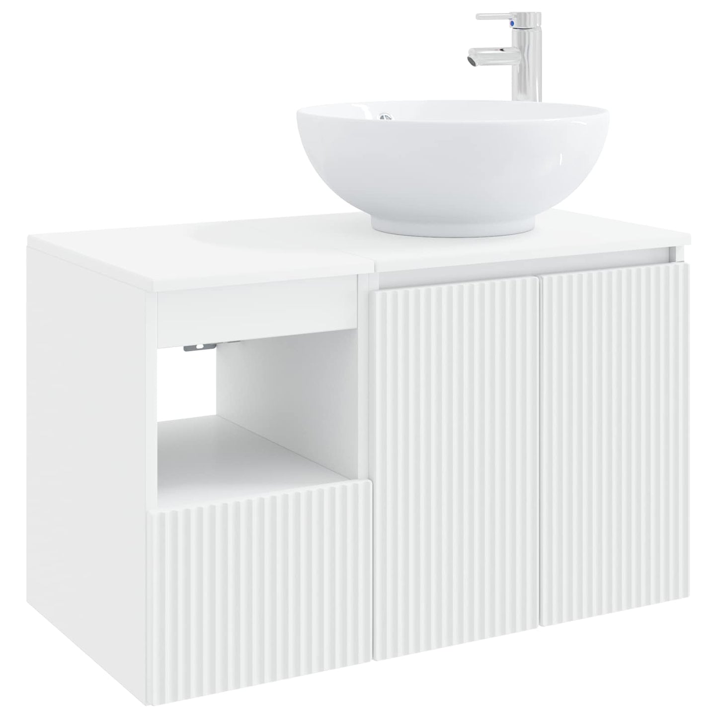 vidaXL Bathroom Furniture Set 2 pcs White Engineered Wood