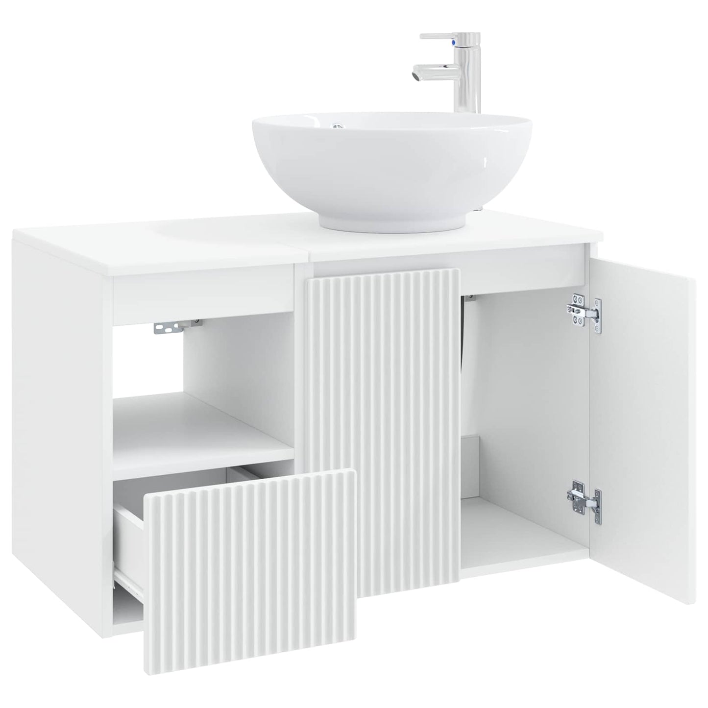 vidaXL Bathroom Furniture Set 2 pcs White Engineered Wood