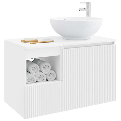 vidaXL Bathroom Furniture Set 2 pcs White Engineered Wood