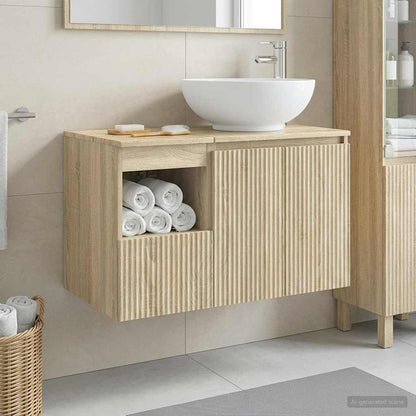 vidaXL Bathroom Furniture Set 2 pcs Sonoma Oak Engineered Wood