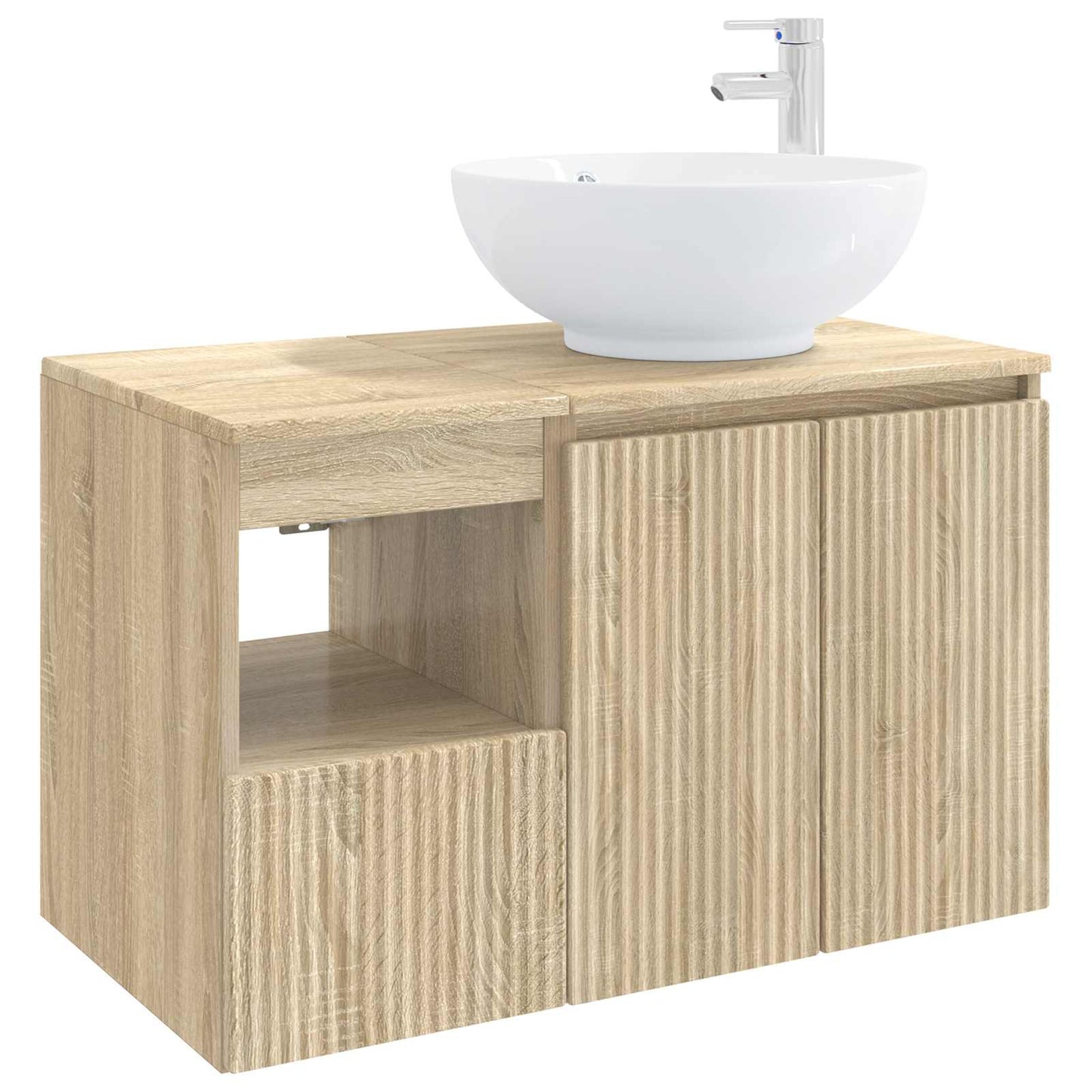 vidaXL Bathroom Furniture Set 2 pcs Sonoma Oak Engineered Wood