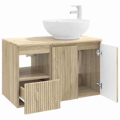 vidaXL Bathroom Furniture Set 2 pcs Sonoma Oak Engineered Wood