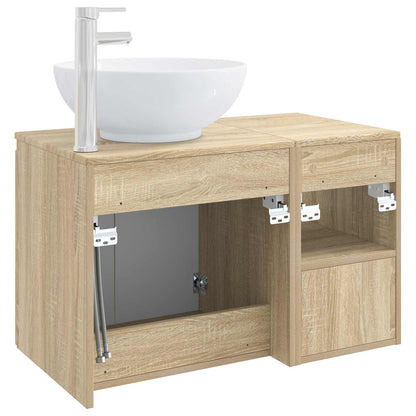 vidaXL Bathroom Furniture Set 2 pcs Sonoma Oak Engineered Wood