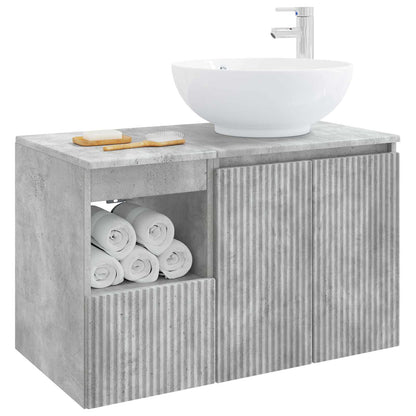 vidaXL Bathroom Furniture Set 2 pcs Concrete Grey Engineered Wood