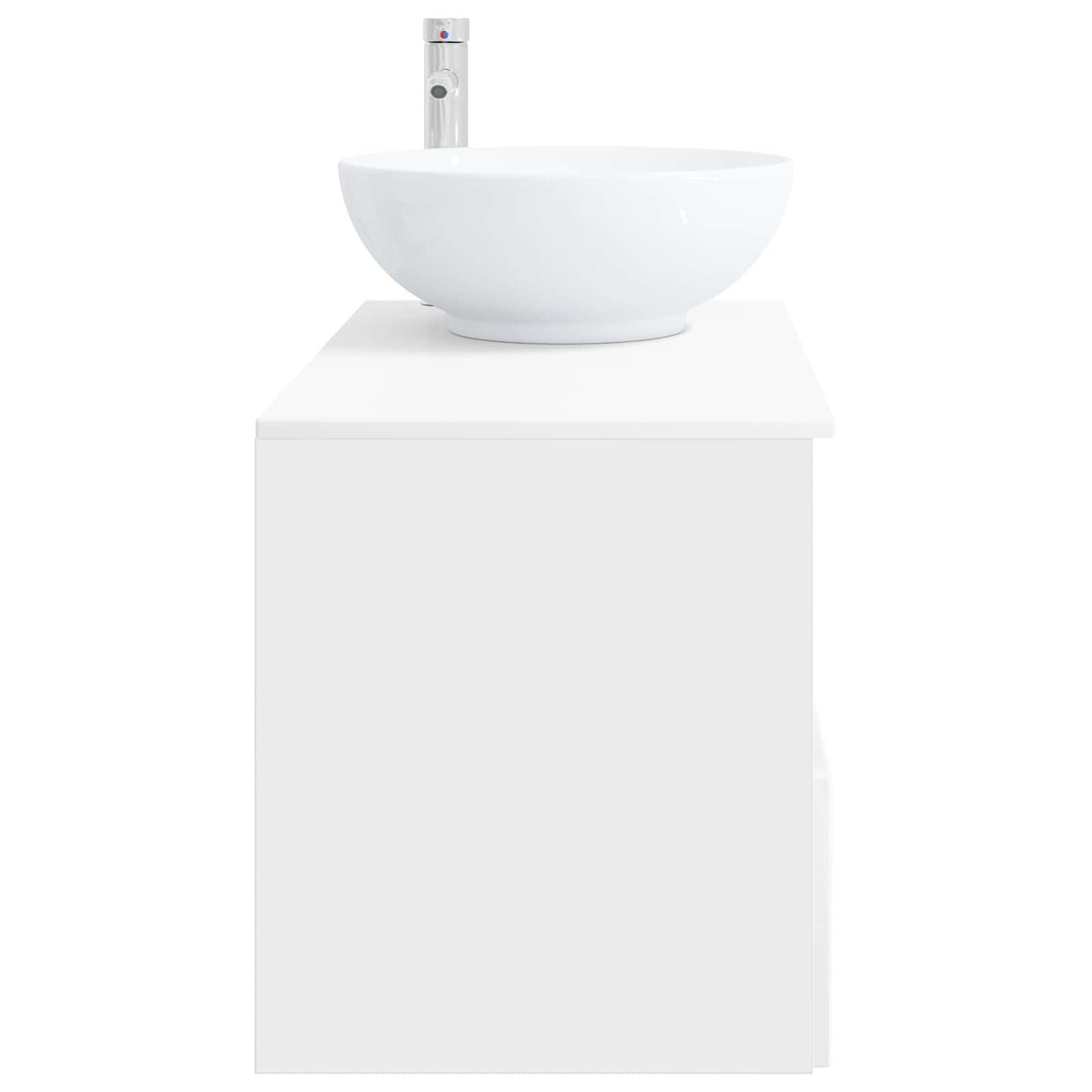 vidaXL Bathroom Furniture Set 2 pcs High Gloss White Engineered Wood