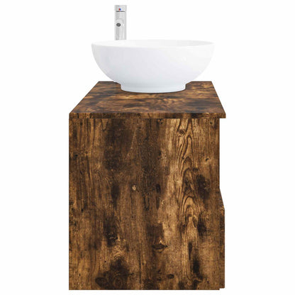 vidaXL Bathroom Furniture Set 2 pcs Smoked Oak Engineered Wood