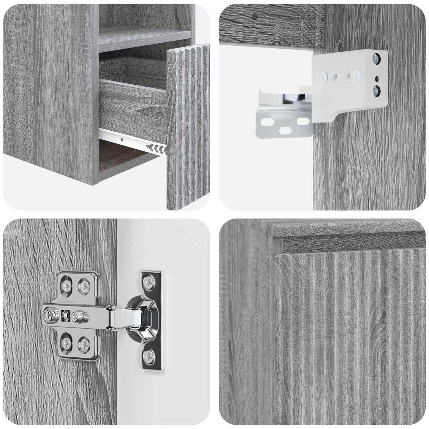 vidaXL Bathroom Furniture Set 2 pcs Grey Sonoma Engineered Wood