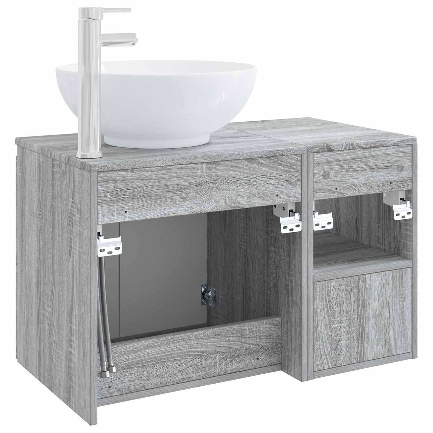 vidaXL Bathroom Furniture Set 2 pcs Grey Sonoma Engineered Wood