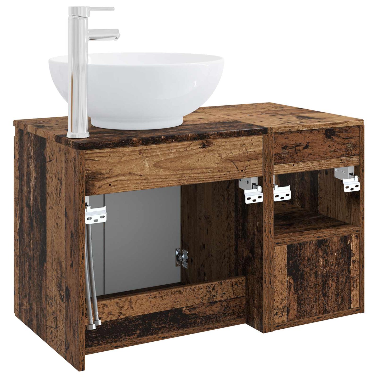 vidaXL Bathroom Furniture Set 2 pcs Old Wood Engineered Wood