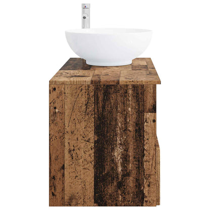vidaXL Bathroom Furniture Set 2 pcs Old Wood Engineered Wood