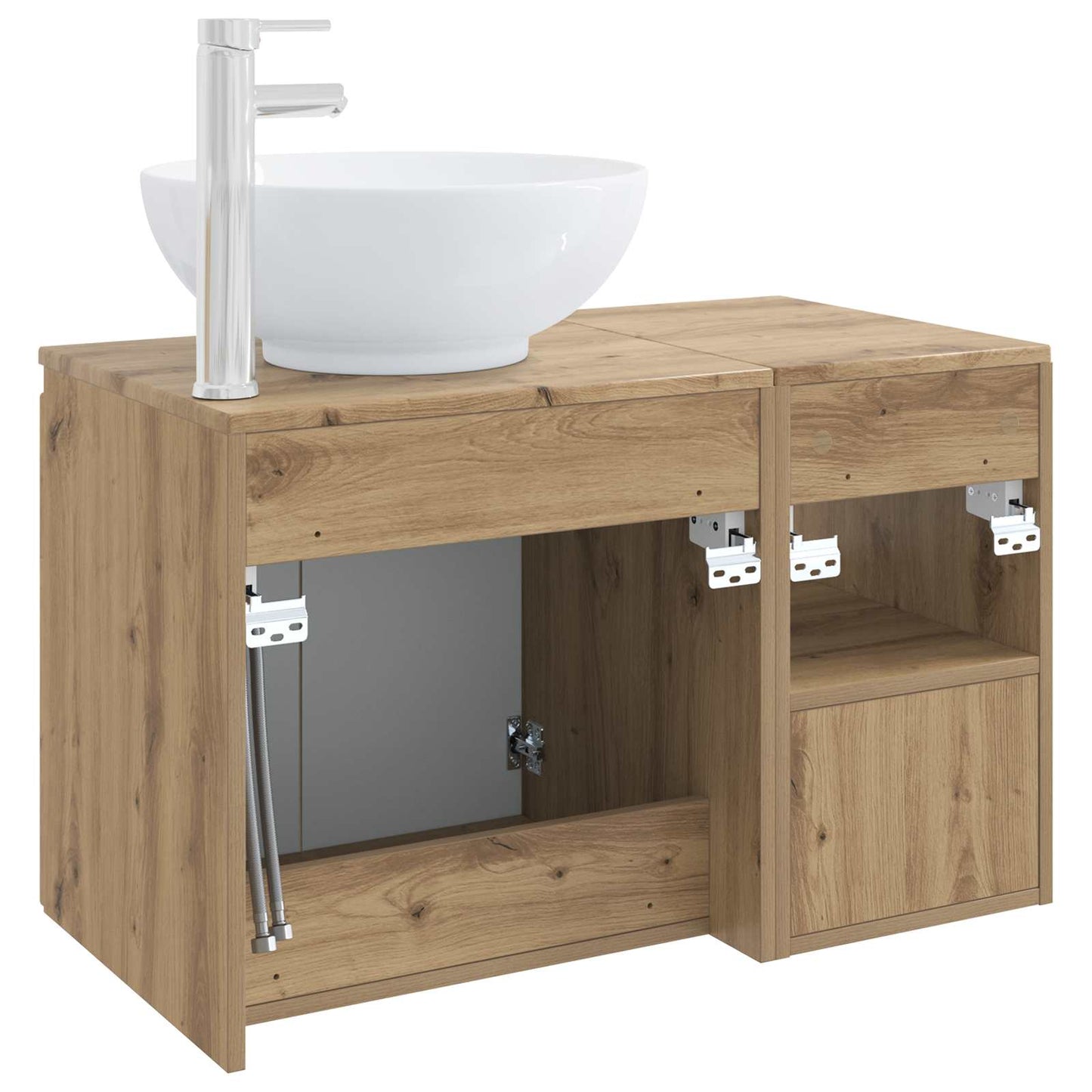 vidaXL Bathroom Furniture Set 2 pcs Artisan Oak Engineered Wood