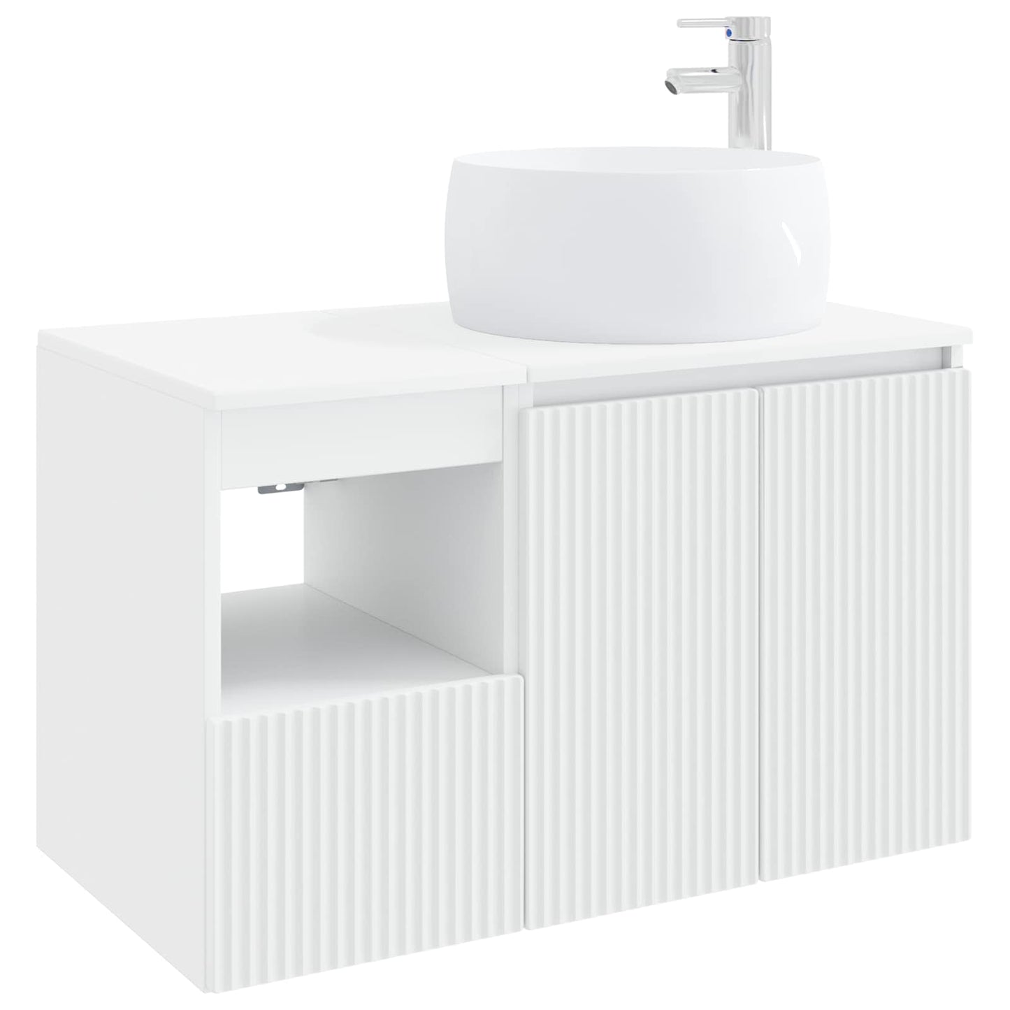 vidaXL Bathroom Furniture Set 2 pcs White Engineered Wood