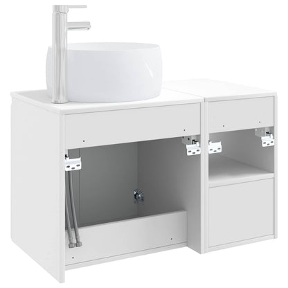 vidaXL Bathroom Furniture Set 2 pcs White Engineered Wood